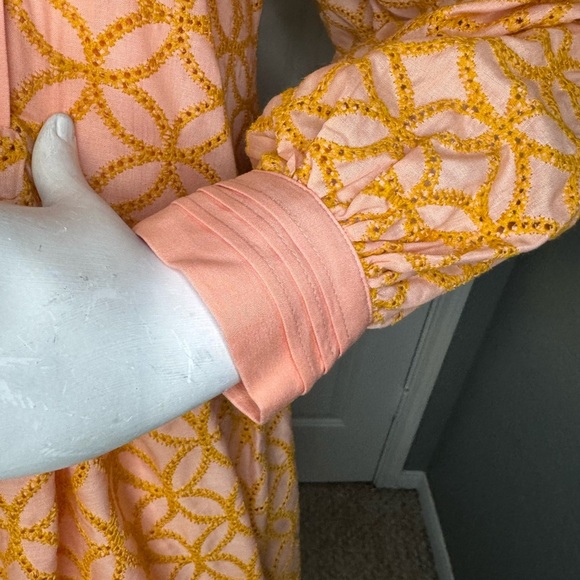 Roill Women A-Line Lace Loose. Baroque Button Down Long Sleeve Dressss.  #119 - Picture 7 of 14